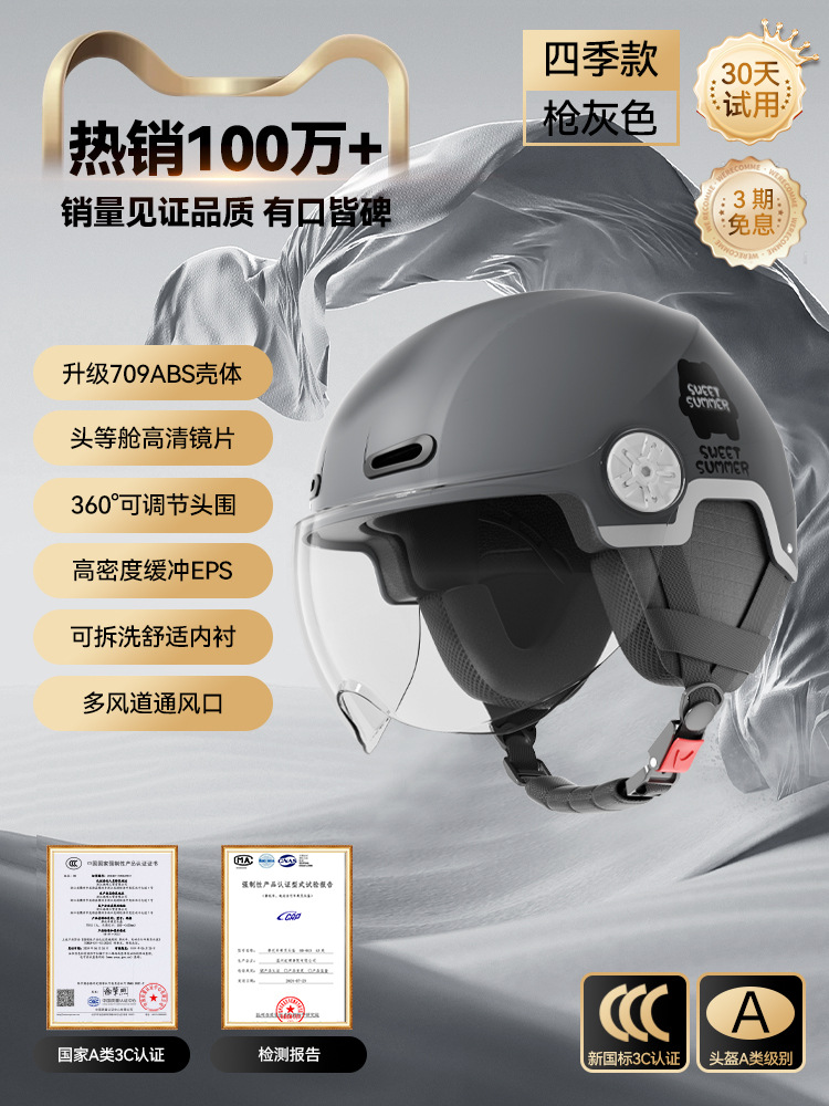 3C 건그레이 [HD 단렌즈] 사계절 탈부착형 귀보호대