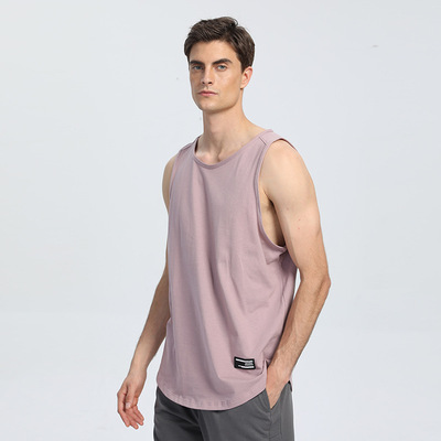 man vest Ice Cotton pure cotton Sleeveless T-shirt Exorcism waistcoat Primer Easy leisure time Sweat jacket motion T-shirt