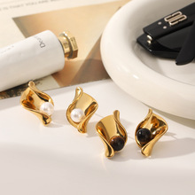 ���ݸ߼��л���ʯ����������������18k�𲻵�ɫ�Ѹֶ���earring