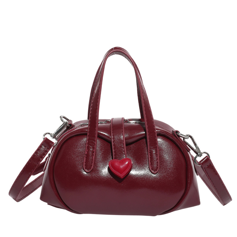 Versión coreana del bolso de nicho 2025 verano nuevo bolso femenino lindo amor bolso de hombro personalidad contraste color bolso de mensajero marea