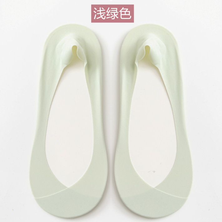 Calcetines de barco de seda de hielo Calcetines invisibles antideslizantes finos de verano para mujer Calcetines invisibles de corte bajo zapatos de tacón alto de una sola capa calcetines intersección de mujer