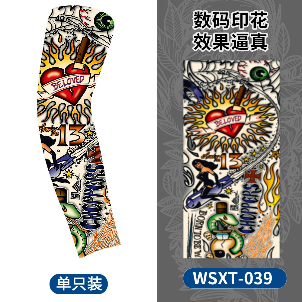Татуировка, летний туристический спортивный воздухопроницаемый рукав, защитный рукав, кросс-бордер торговля, солнцезащита, впитывает пот и аромат