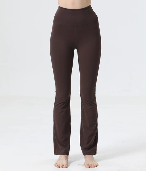 Copper flared trousers