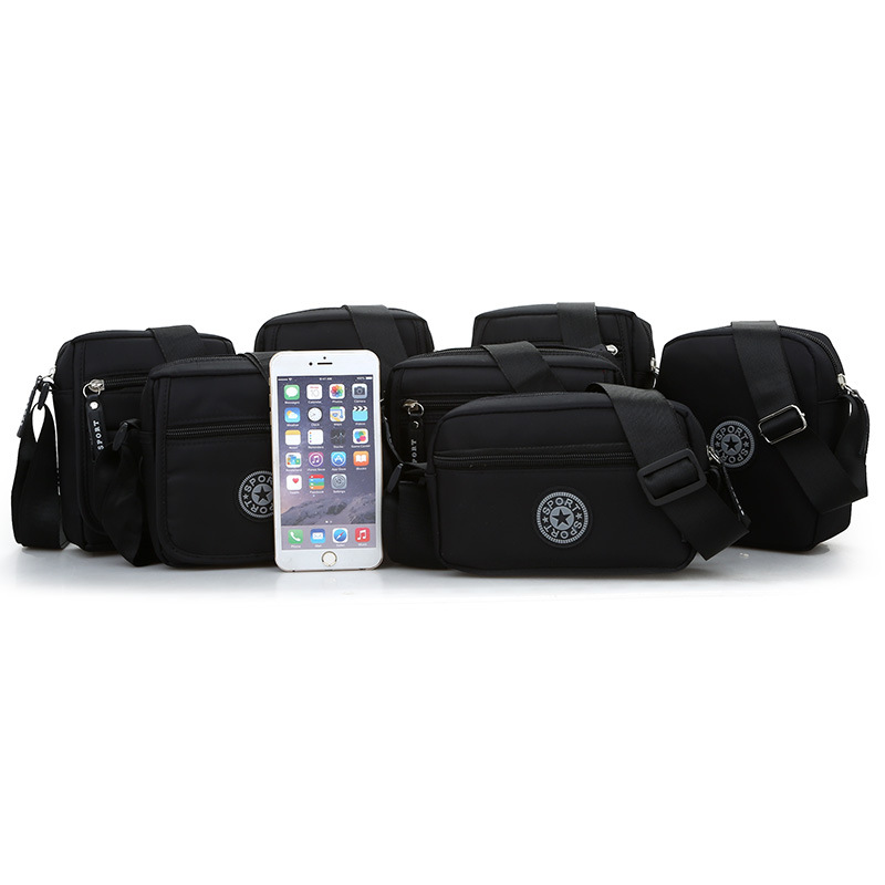 2024 nuevos hombres pequeña bolsa de hombro bolsa de mensajero impermeable tela de nylon casual teléfono móvil bolsa monedero para mujeres