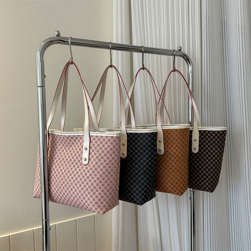 Capacious one-shoulder bag with diamond pattern, brand handheld shoulder bag, Korean style