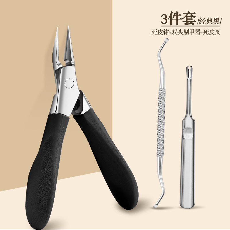 Transfronteriza spot al por mayor tijeras de piel muerta de silicona acero inoxidable manija tijeras de corte de color alicas herramientas de recorte