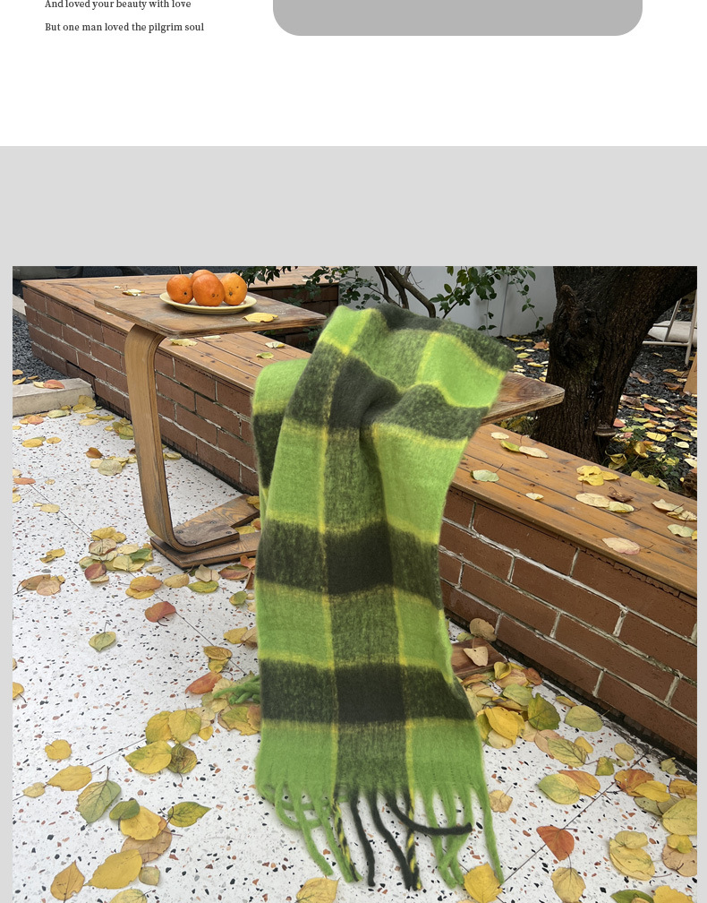 600g Weight Scarf Classification Women's Simple Style Lattice Polyester Winter Scarves