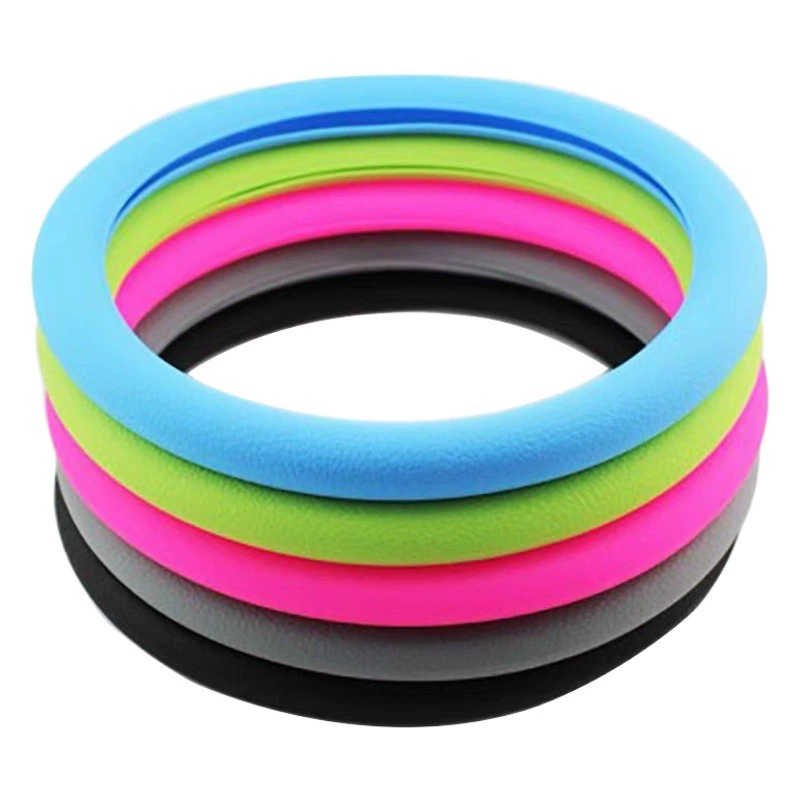 Автомобильный силиконовый чехол на руль, ультратонкий модный спортивный нескользящий чехол для ручки, впитывающий пот, универсальный тонкий мягкий чехол для грузовика Four Seasons