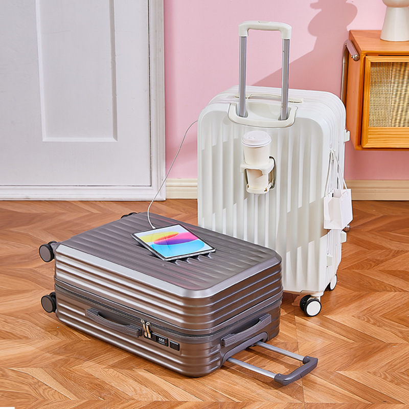 Nueva maleta multifuncional de explosión silenciosa rueda universal de 24 pulgadas caja de palanca de tracción de contraseña
