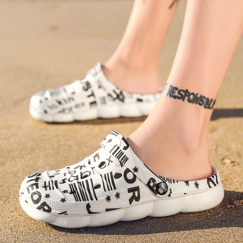 Zappa da spiaggia da uomo spessa anti-labbro con foro per coppia, abbigliamento mimetico estivo, due spesso avvolti in oled_voghion.com