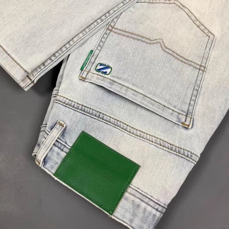5966 Summer Thin Men's Light-Colored Jeans! Simple, Stylish, Clean Basic Pants for Casual and Light Business Wear