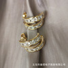 Earrings, universal zirconium, silver needle, 2023 years, Korean style, silver 925 sample