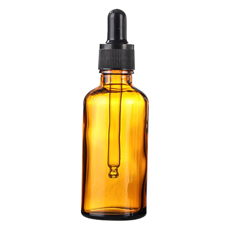 Brown Glass Essential Oil Bottle with Rubber Tip Dropper, Empty Bottle for Essence Liquid, Thickened Cosmetic Bottle, Sample Bottle