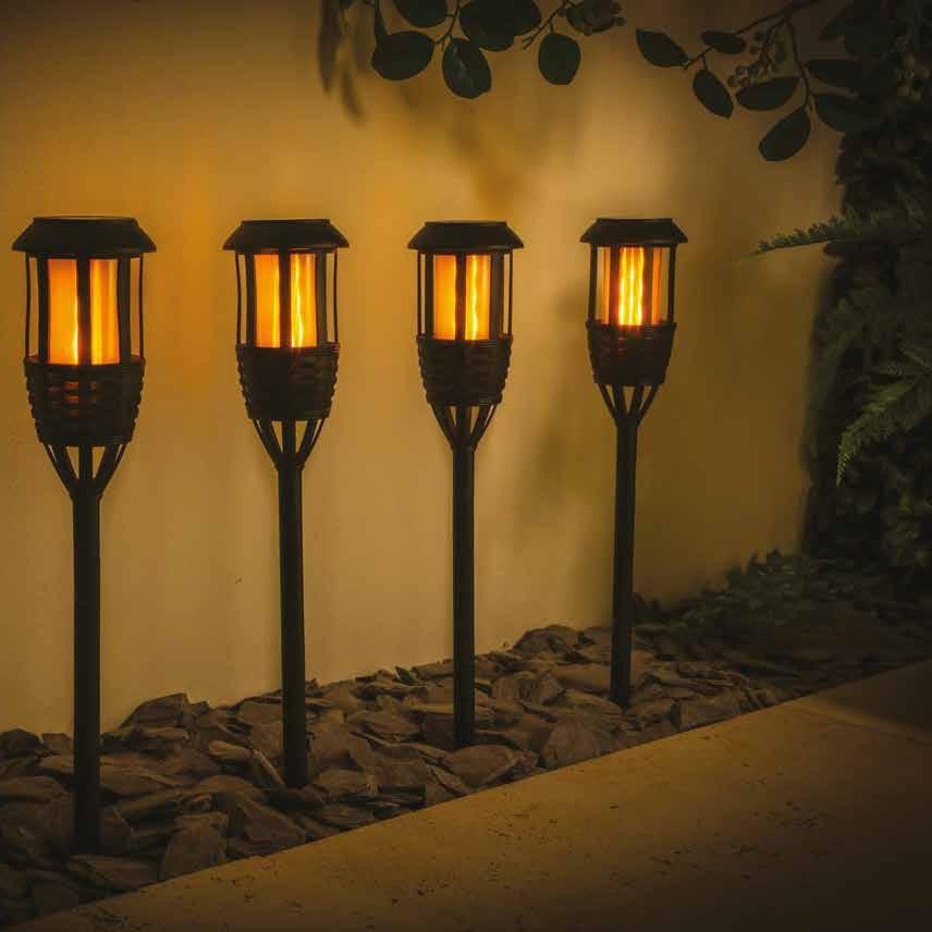 Wu's Cross-Border Customized Solar Garden Lights Lawn Lights Garden Outdoor Camping Lights Flame Atmosphere Lights