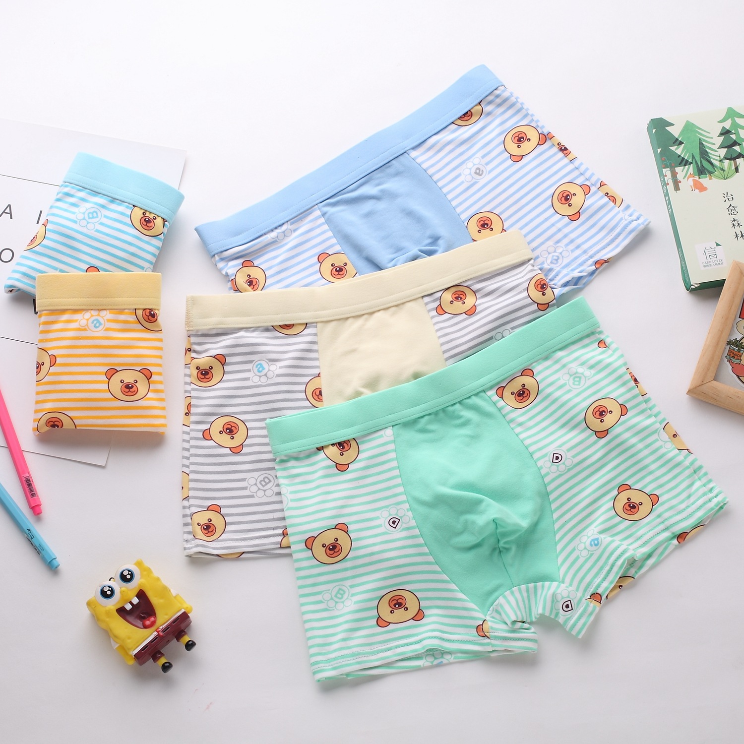10 Street Stall Boys And Girls Underwear Boxer Underwear Boys Underwear Girls Shorts Milk Silk Underwear Wholesale