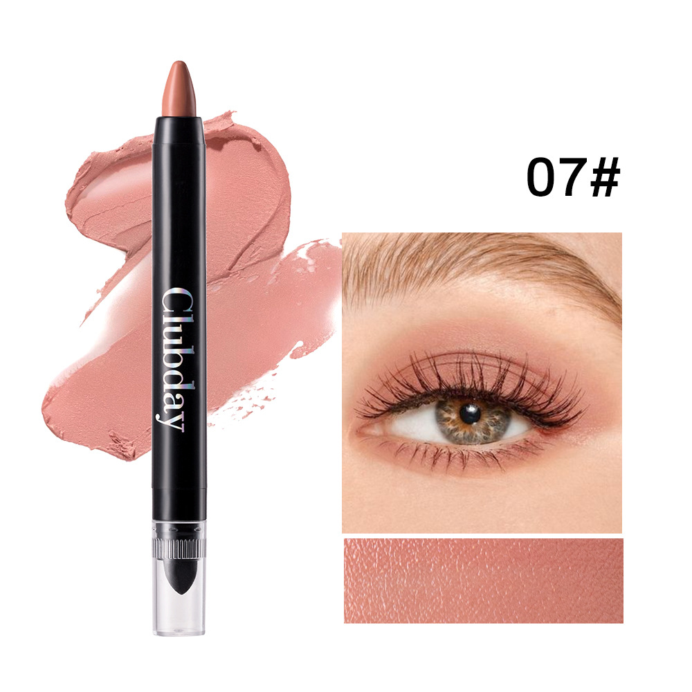 Clubday Cross-border Double-headed Pearlescent Eyeshadow Stick, long-lasting waterproof, lazy eye makeup brightening, high-gloss, under-eye Eyeshadow pen undefined