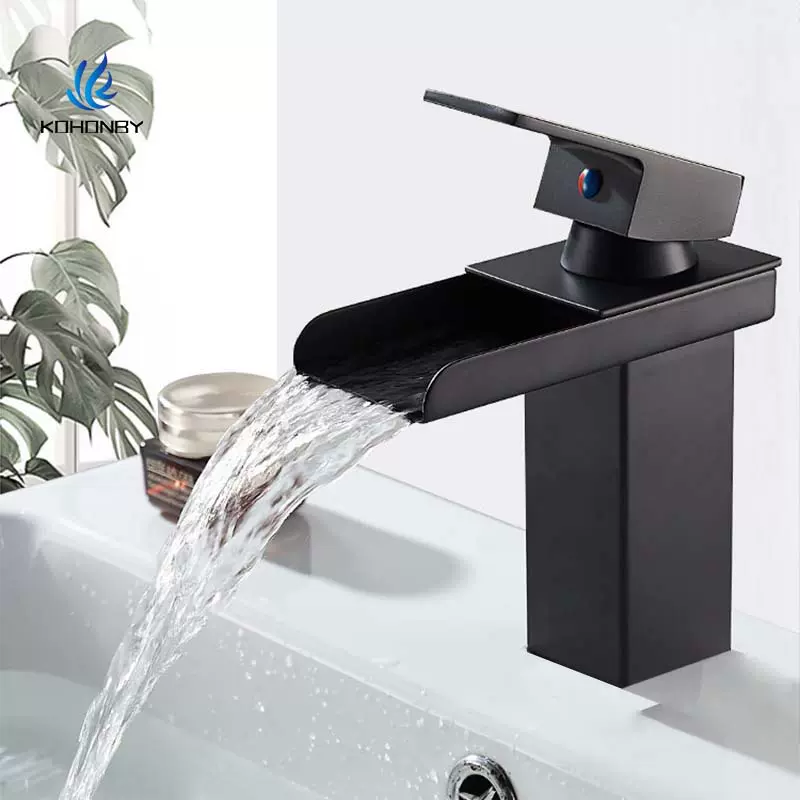 洗脸盆面盆不锈钢冷热水龙头浴室洗手盆台上盆水槽瀑布龙头SK8146