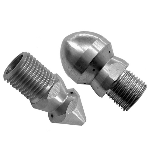 1/2 outer wire stainless steel pipe cleaning nozzle sewer cleaning spray high pressure cleaning machine nozzle front one and rear eight