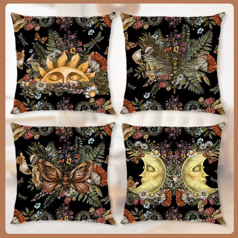 New Retro Plant/Animal Illustration Art Atmosphere Decoration Home Sofa Cushion Office Rest Pillow New Retro Plant/Animal Illustration Art Atmosphere Decoration Home Sofa Cushion Office Rest Pillow
