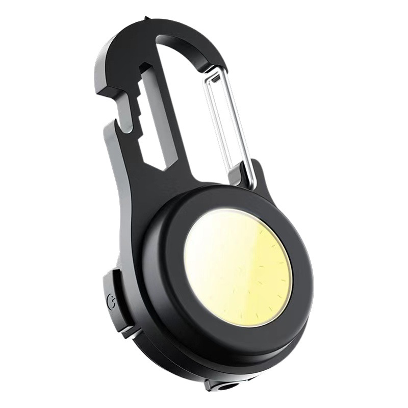Carga transfronteriza portátil USB mini llavero luz de clip de sombrero COB de alto brillo luz de campamento luz de campamento de emergencia