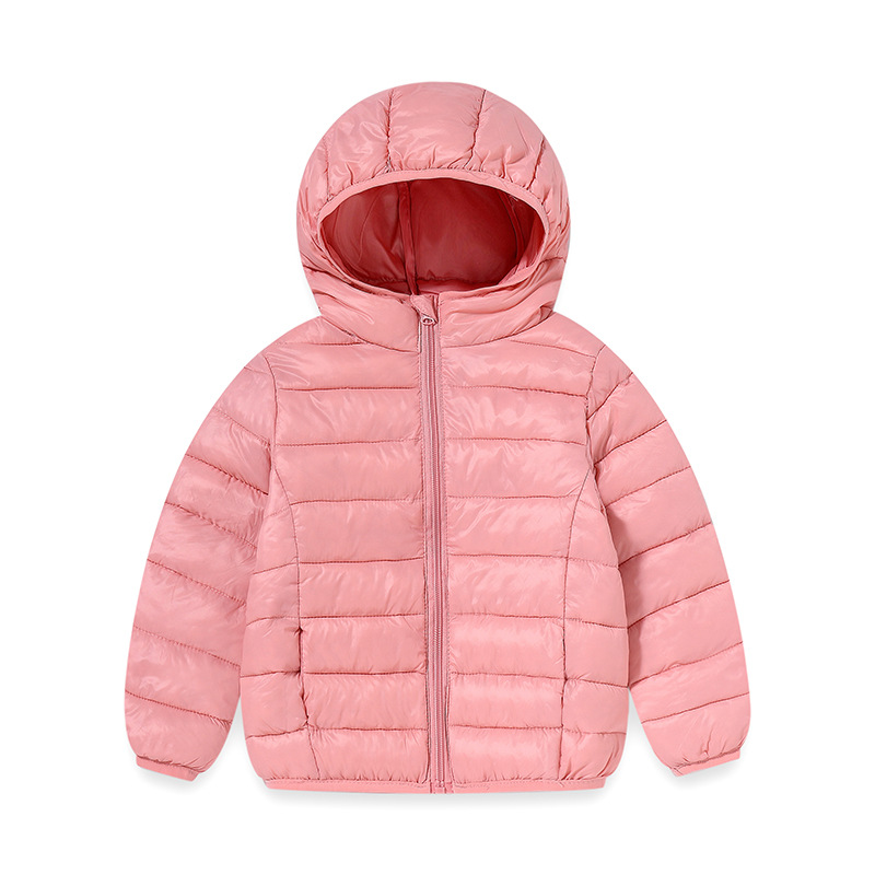 El otoño y el invierno por la chaqueta de moda ropa de invierno ropa de los niños del bebé abajo chaqueta de estilo coreano abrigo de color sólido cálido abrigo ligero