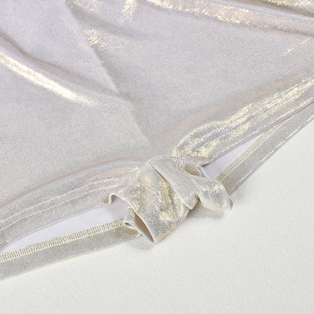 Girls Spring Summer Halter Backless Sexy Cutout Tight Metal Feeling Jumpsuit Women