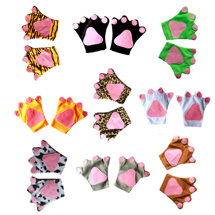 Children's Day props gloves, children's animal gloves, tiger gloves, black gloves, cow gloves, duck gloves