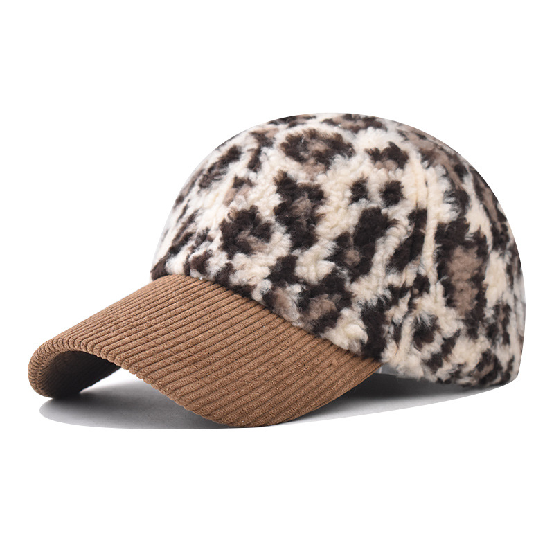 Cruzar la frontera nueva Polka Dot PANA leopardo gorra de béisbol al aire libre caliente de pana alcanzó la gorra al por mayor image 9