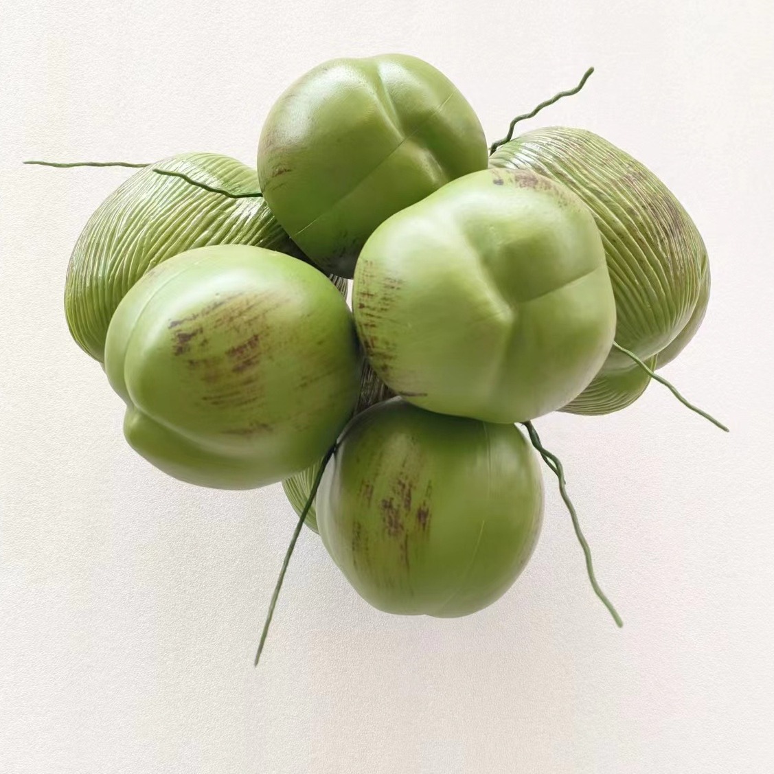 Modelo de fruta de coco simulado props fruta falsa props fruta tropical decoración palma fruta falsa