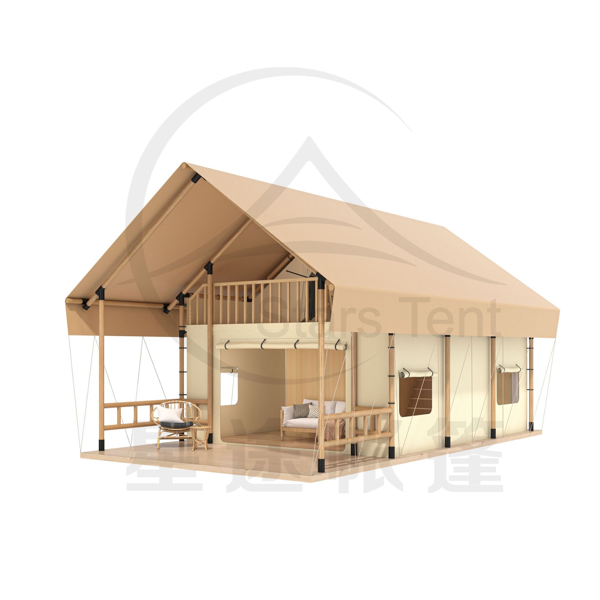 Double-layer travel universal tent for camping