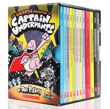 内裤超人队长12册 Captain Underpants 儿童英文绘本黑白内页故事