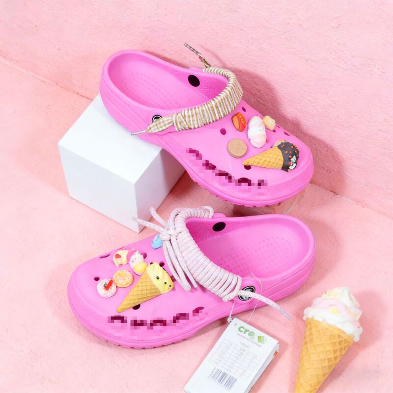Cross Star Beiya Cone-Shaped 3D DIY Detachable Shoe Charms Versatile Non-Slip Couple's Clogs for Men and Women