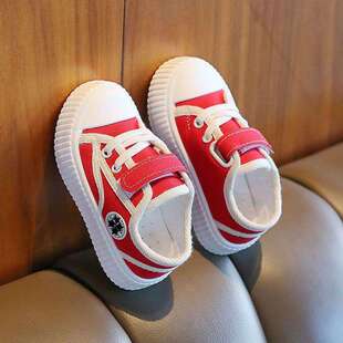 2025 New Kidsren's Canvas Shoes, Boys' Sneakers, Girls' White Shoes, Slip-On Casual Shoes, Autum Baby Biscuit Shoes