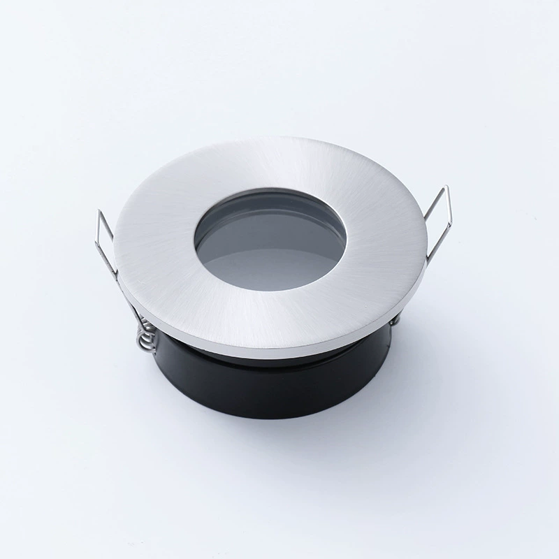 Downlight housing for recessed ceiling, waterproof bathroom-grade, compact Ø8.3×3.5 cm, white/black/plating