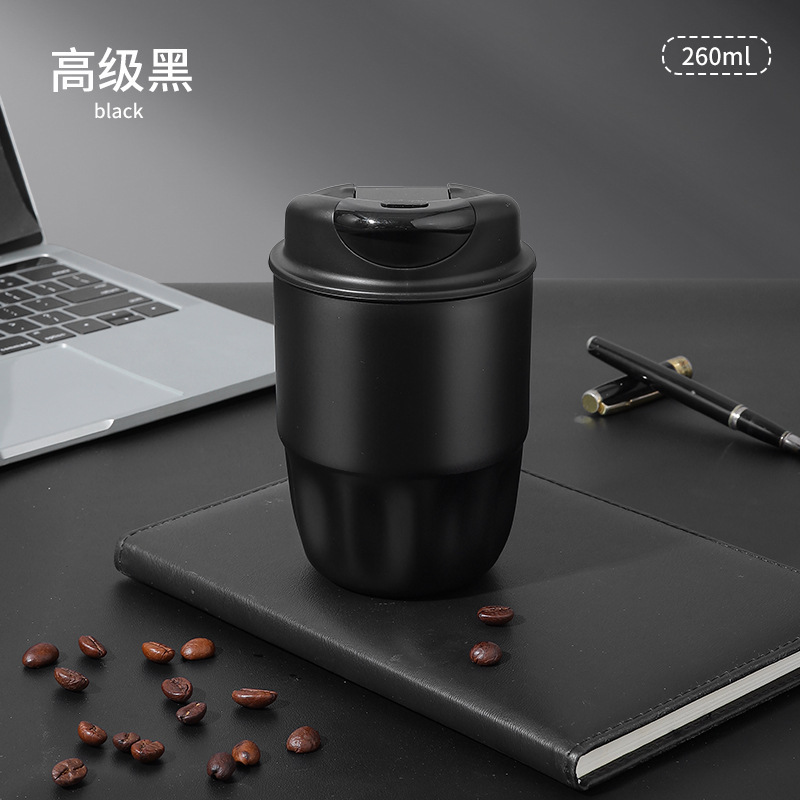 スターダッドの見栄えの良いコーヒーカップステンレス鋼 316 ミニダブルドリンク魔法瓶カップポータブル男性と女性のストローカップ|undefined
