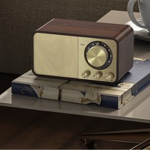 外贸新款JY66复古蓝牙音箱 无线FM收音机低音炮便携木质蓝牙音响