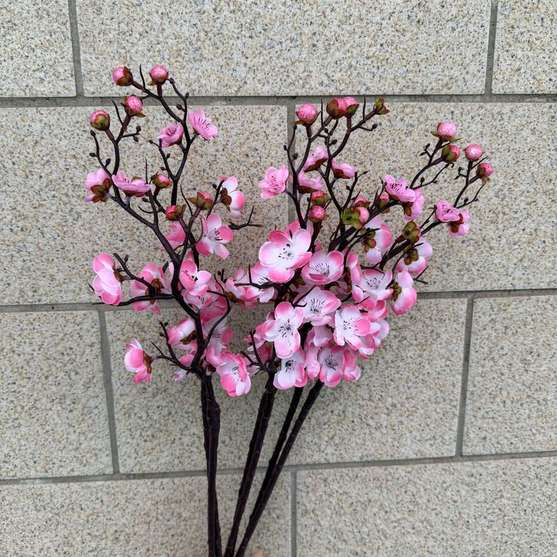 Factory Direct Sales of Simulated Plum Blossom Branches, High-End Silk Flowers, Fake Plum Blossoms, Floor-Standing Decorative Ornaments for Hotel Lobbies and Living Rooms