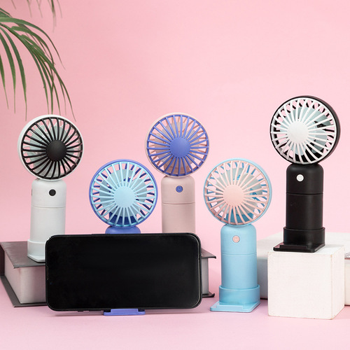 Wholesale handheld fan mini usb charging gift silent desktop cute portable contrast color handheld small fan