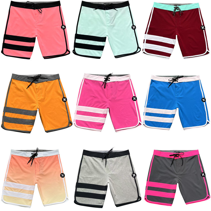 Cross-Border Original Hurley Hot-Selling Men's Elastic Swimming Trunks Beach Pants Casual Quick-Drying Large Size Shorts Five-Point Waterproof Cross-Border Original Hurley Hot-Selling Men's Elastic Swimming Trunks Beach Pants Casual Quick-Drying Large Size Shorts Five-Point Waterproof