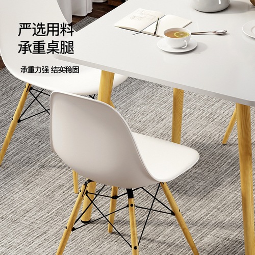 Simple small round table, simple rental, small apartment, round table, home balcony, dining, reception, negotiation table and chair combination