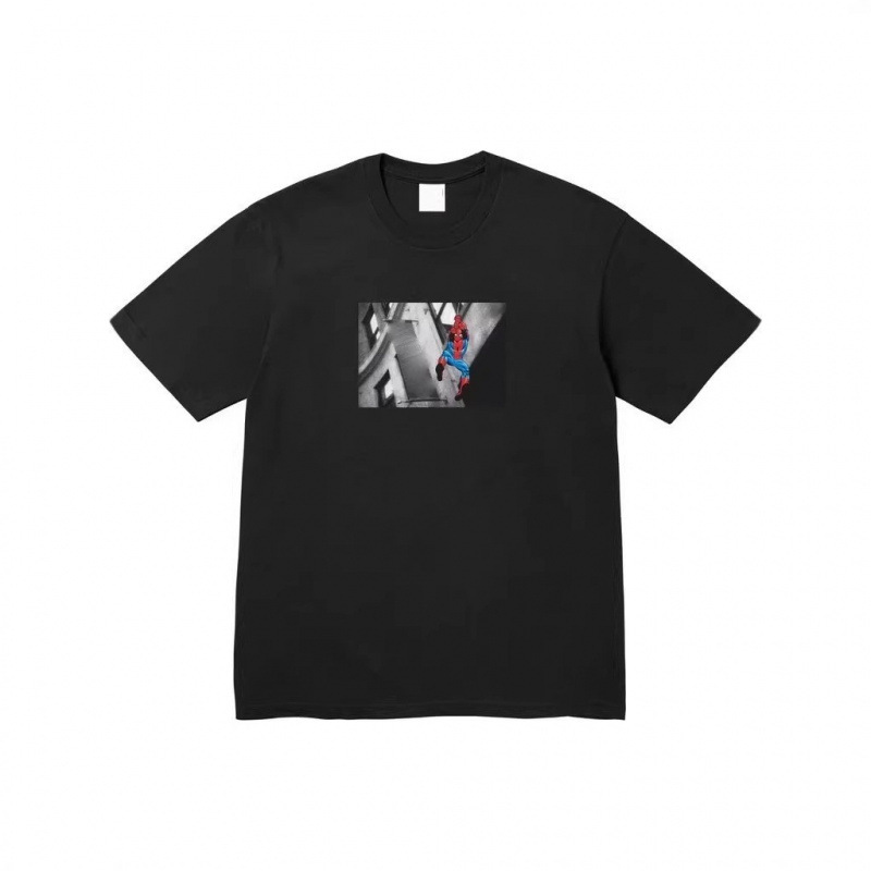 26Ss Spider-Man Tee Spider-Man Pattern Printed T-Shirt Short-Sleeved Men's and Women's Base Layer Shirt 26Ss Spider-Man Tee Spider-Man Pattern Printed T-Shirt Short-Sleeved Men's and Women's Base Layer Shirt
