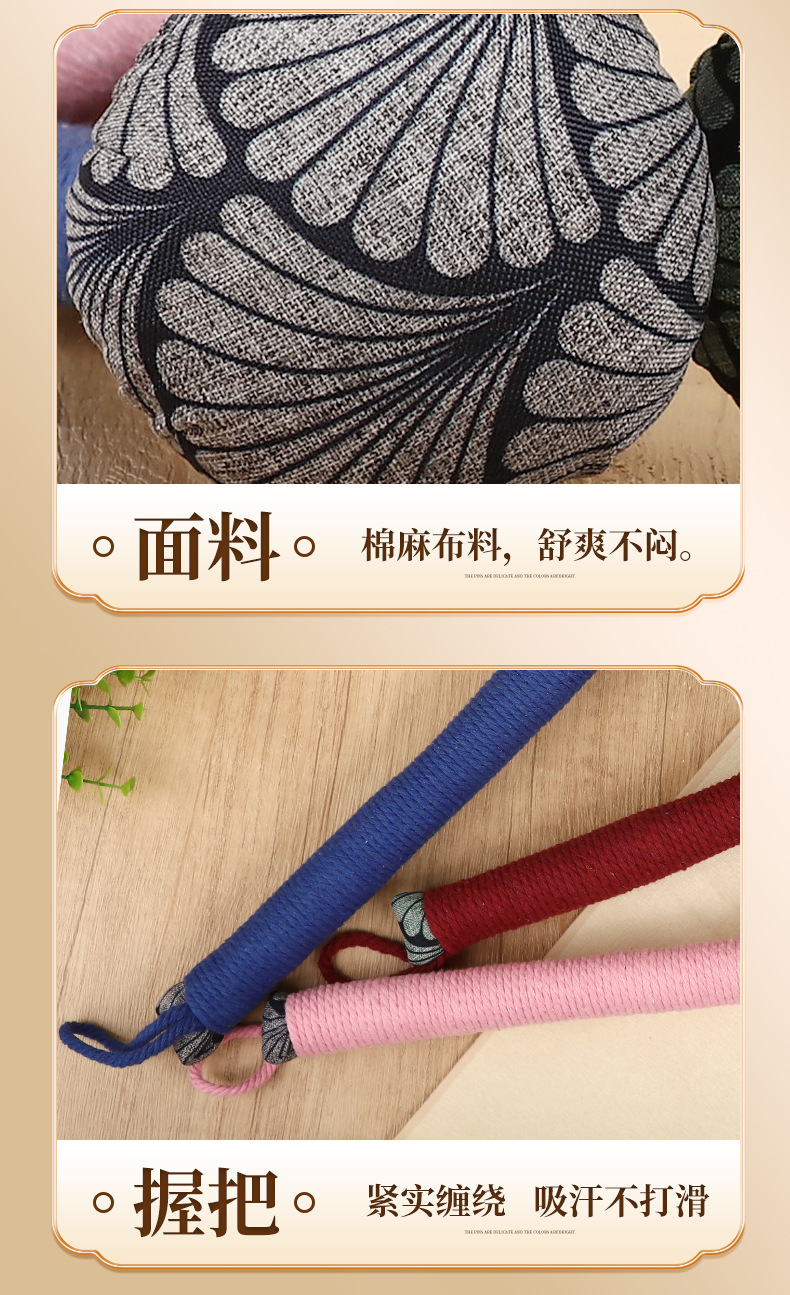 Handmade Mugwort Massage Hammer 26cm Wooden Acupoint Tapping Stick for Meridian Relaxation quality and texture
