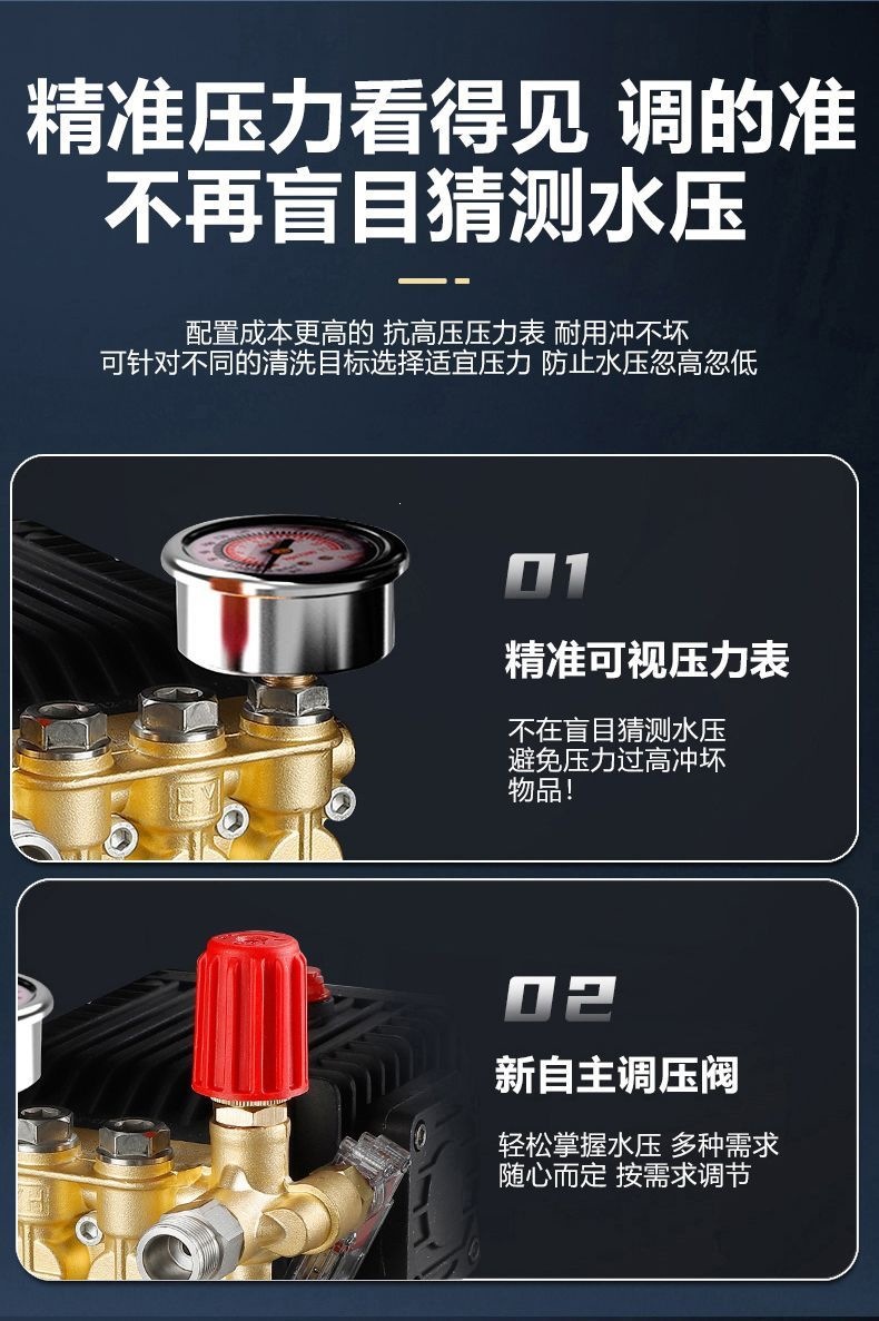 Black Cat Pressure Car Washing Machine Commercial 220V High-Power Water Gun Cleaning Machine for Car Wash Shops and Industrial Farms