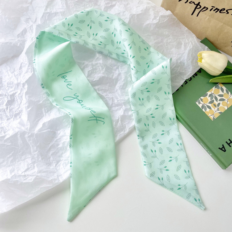 Correa de cabello verde coreana correa de cabello correa de seda correa de cabello correa