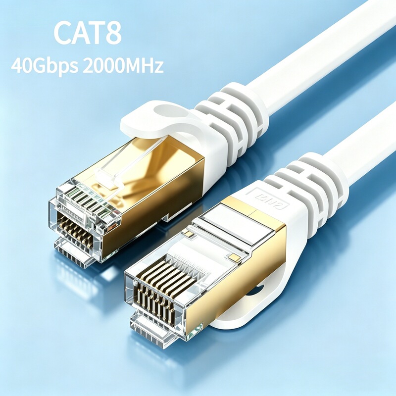 Cross-border Category 8 flat network cable for home use, finished product for e-sports gaming, 10G patch cable for server rooms, 40Gb high-speed network cable Cross-border Category 8 flat network cable for home use, finished product for e-sports gaming, 10G patch cable for server rooms, 40Gb high-speed network cable