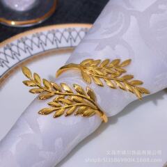 国境を越えたアイデアは、金麦穂ナプキンリング欧米の電気メッキ金属大麦ナプキンリングのウェディングスタンドメーカーに似ています
