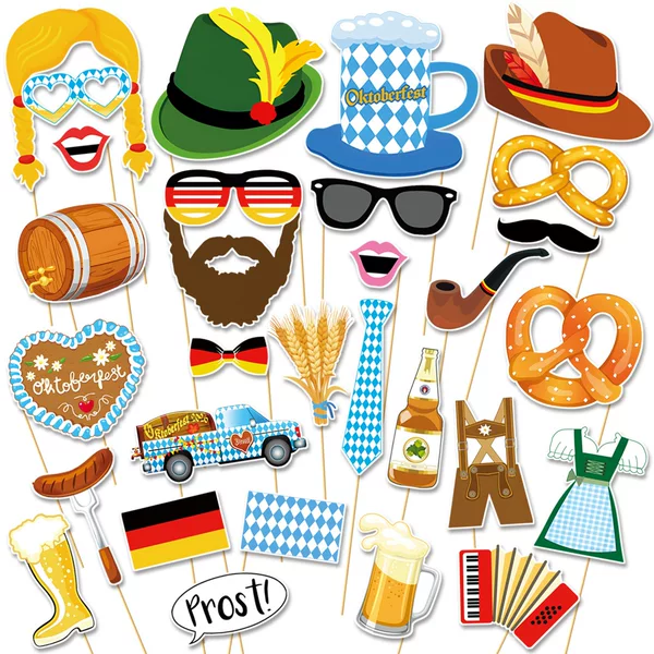 Cross-Border German Oktoberfest Party Props, Funny Photo Props for the Beer Festival, Party Decoration Supplies