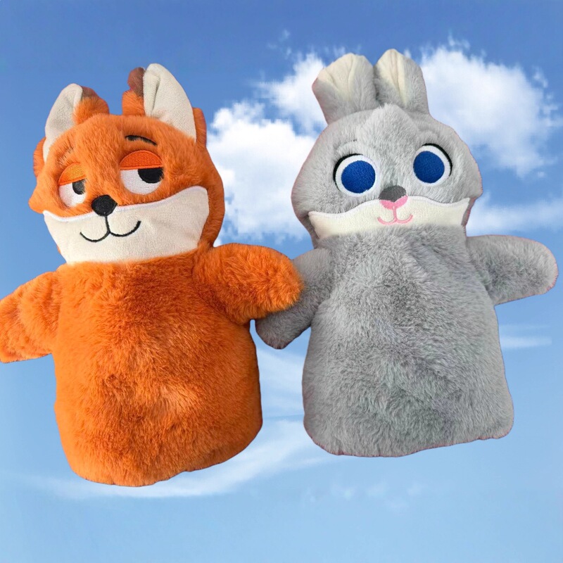 Creative Interactive Zootopia Judy Nick Plush Fun Couple Warm Fleece Cartoon Gloves Cold-Proof Hand Puppets Creative Interactive Zootopia Judy Nick Plush Fun Couple Warm Fleece Cartoon Gloves Cold-Proof Hand Puppets