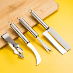 Stainless steel pineapple knife V-shaped pineapple eye remover pineapple peeling cutting tool sugarcane knife pineapple splitting tool peeler