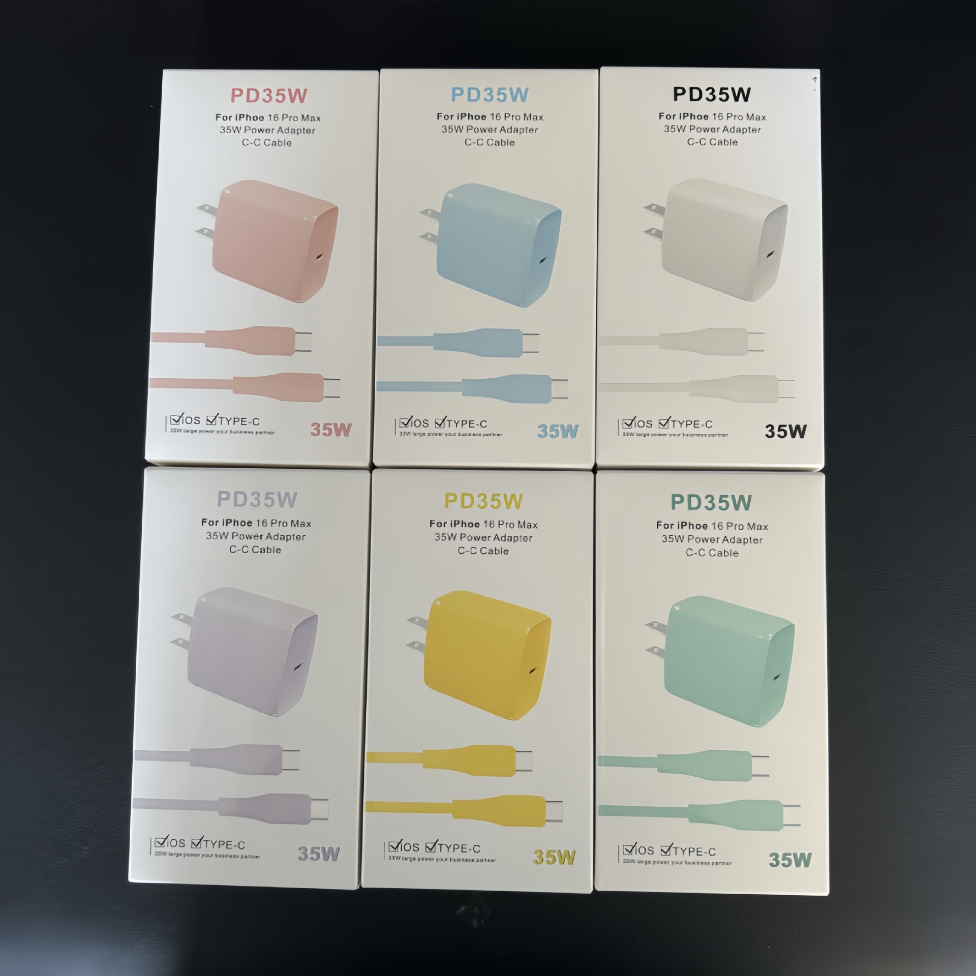 Suitable for Apple 35W fast charging macaron 8-16 mobile phone PD fast charging color 35W charger universal fast charging head